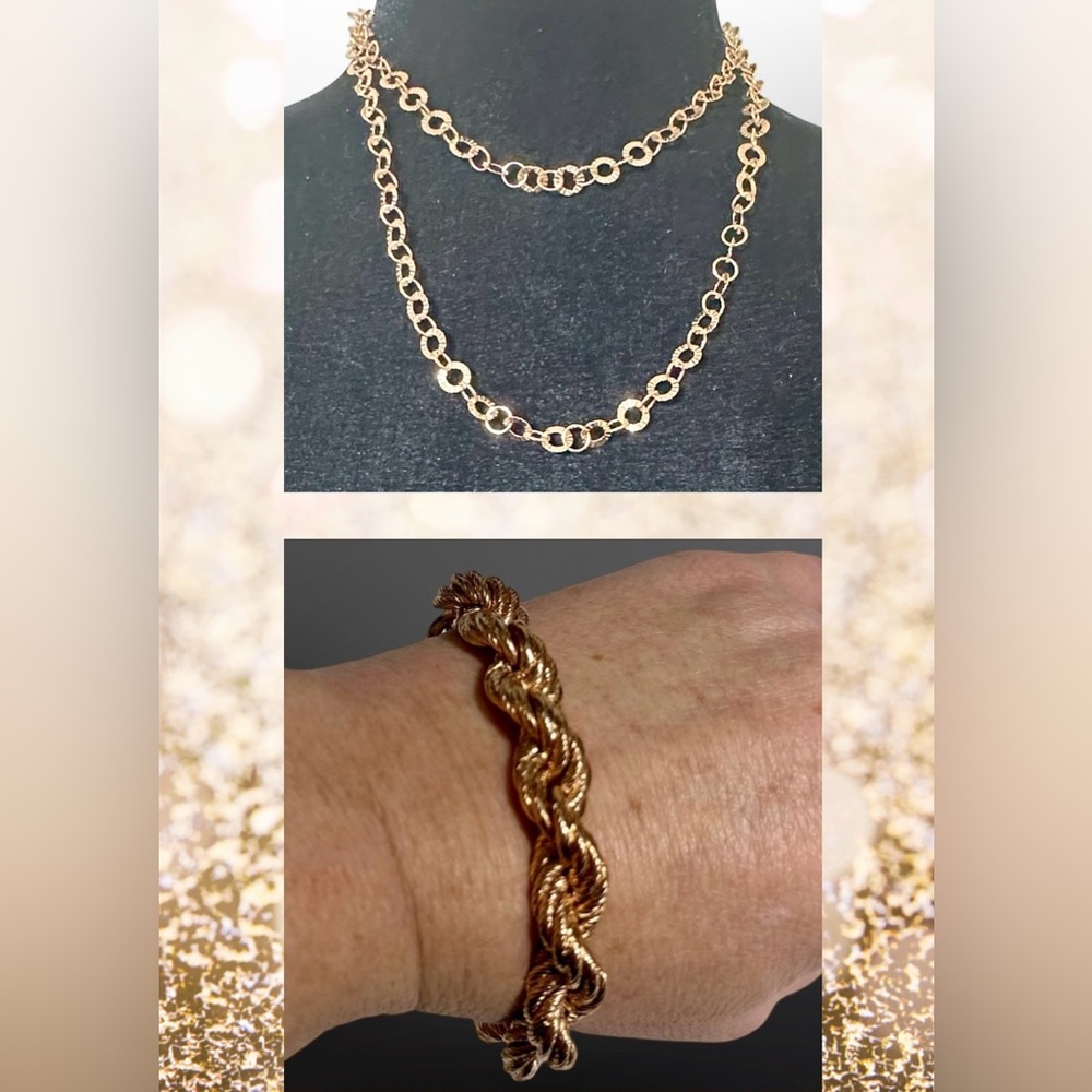 Milor Bronze Rose Gold Necklace And Bronzo Bracelet
